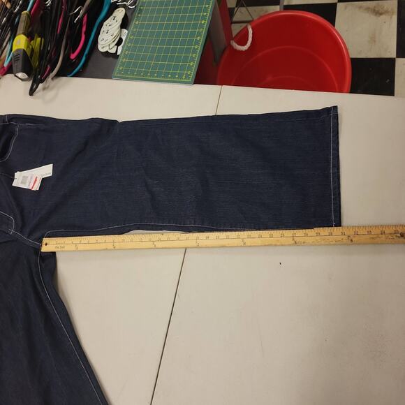 Calvin Klein Jeans Womens 22W x 32 Blue Denim Bootcut Pants Plus Size Jeans - Picture 9 of 11